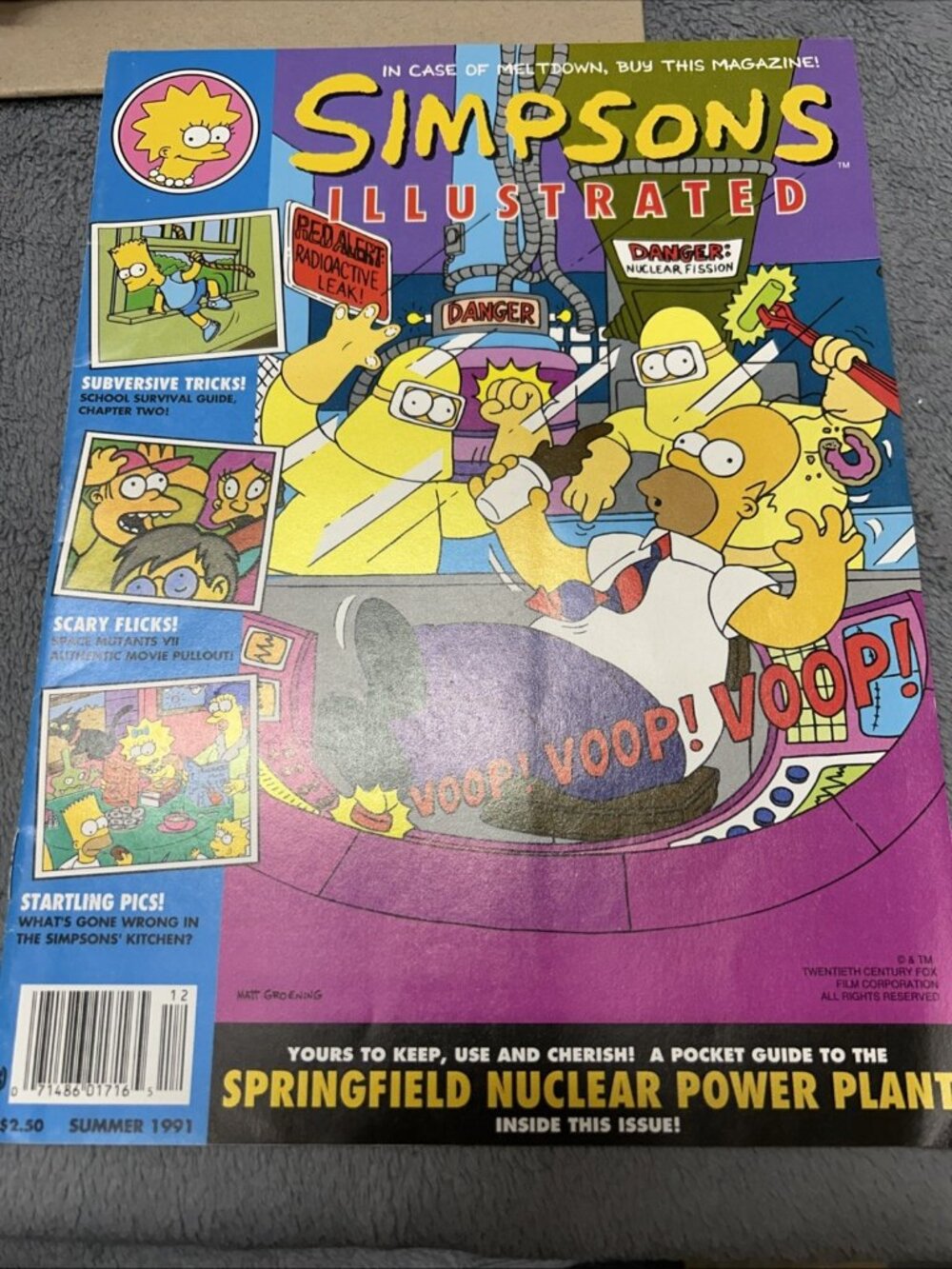 Coll/VTG: Simpsons Illustrated Magazine #2 Summer 1991 w/ Nuclear Plant Guide